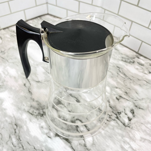 Vintage David Douglas Flameproof White/Silver 8 Cup Coffee Percolator MCM - Picture 11 of 11